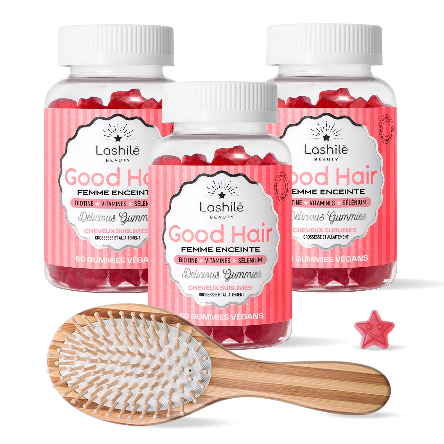 Gummies Good Hair Femme Enceinte Lashilé Beauty - Pousse des cheveux grossesse - Cure 3 mois
