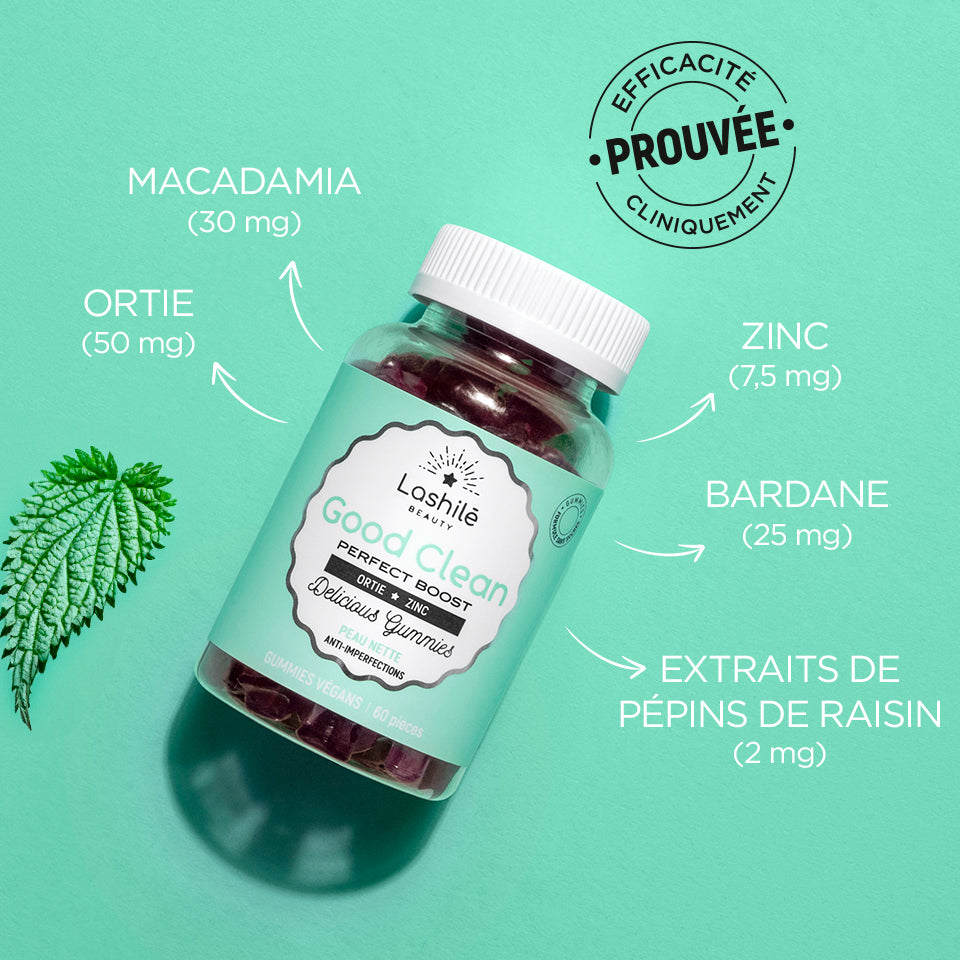 Lashilé Beauty - Gummies - Beauté - Peaux à imperfections - Traitement de l'acné - Good Clean -  Nutricosmétique - Compléments alimentaires - pack 6 mois - 2