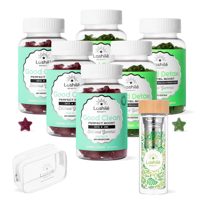 Pack Lashilé Beauty - Good Clean et Good Detox peau purifiée et détoxifiée - Cure 3 mois