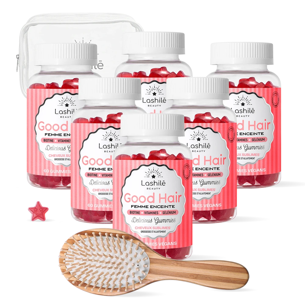Gummies Good Hair Femme Enceinte Lashilé Beauty - Pousse des cheveux grossesse - Cure 6 mois