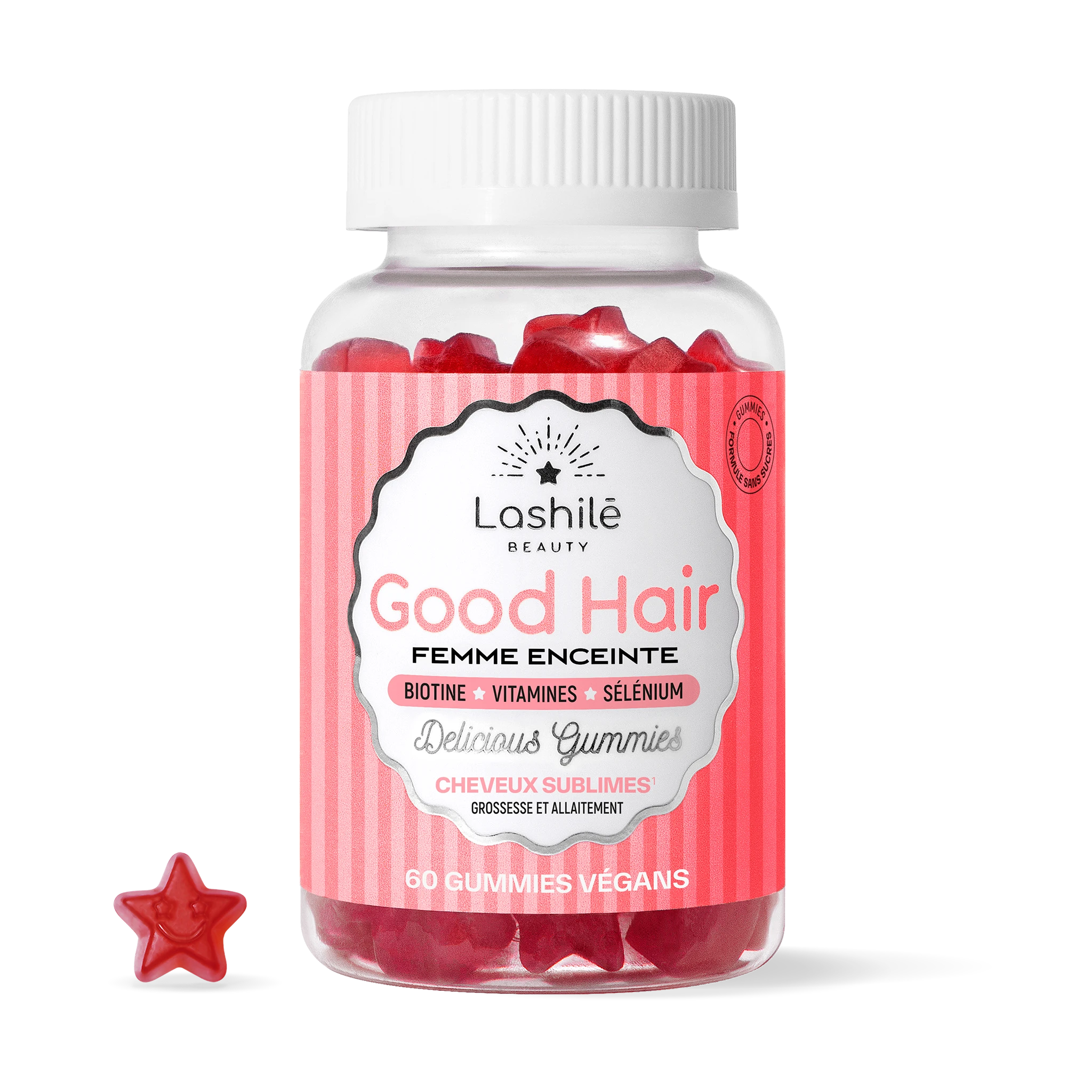 Gummies Good Hair Femme Enceinte Lashilé Beauty - Pousse des cheveux grossesse - Cure 1 mois