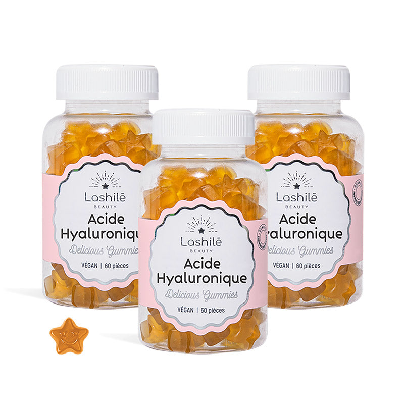 Lashilé Beauty - Gummies - Beauté - Acide Hyaluronique -  Nutricosmétique - Compléments alimentaires - Pack 3 MOIS - 1